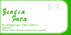 zsofia fata business card